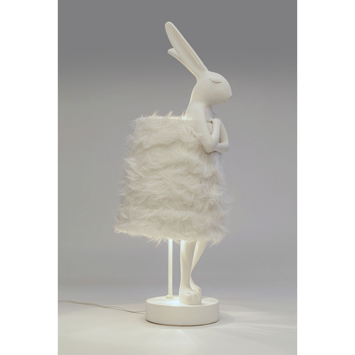 Lampe Animal lapin Fluff blanc 68cm Kare Design