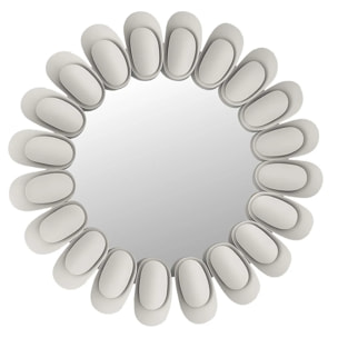 Espejo Metal Redondo Blanco 85x6x85 Cm