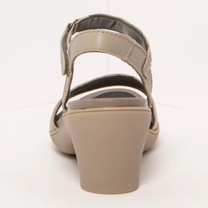 Sandalias con tacón 1475 NAPPA SESAME/ ALFAMA color Sesame