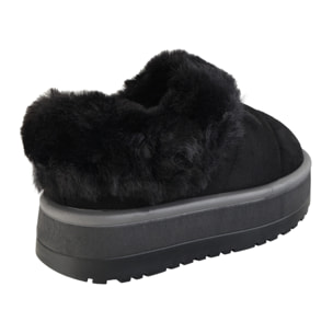 Ciabatte in simil camoscio imbottite con platform