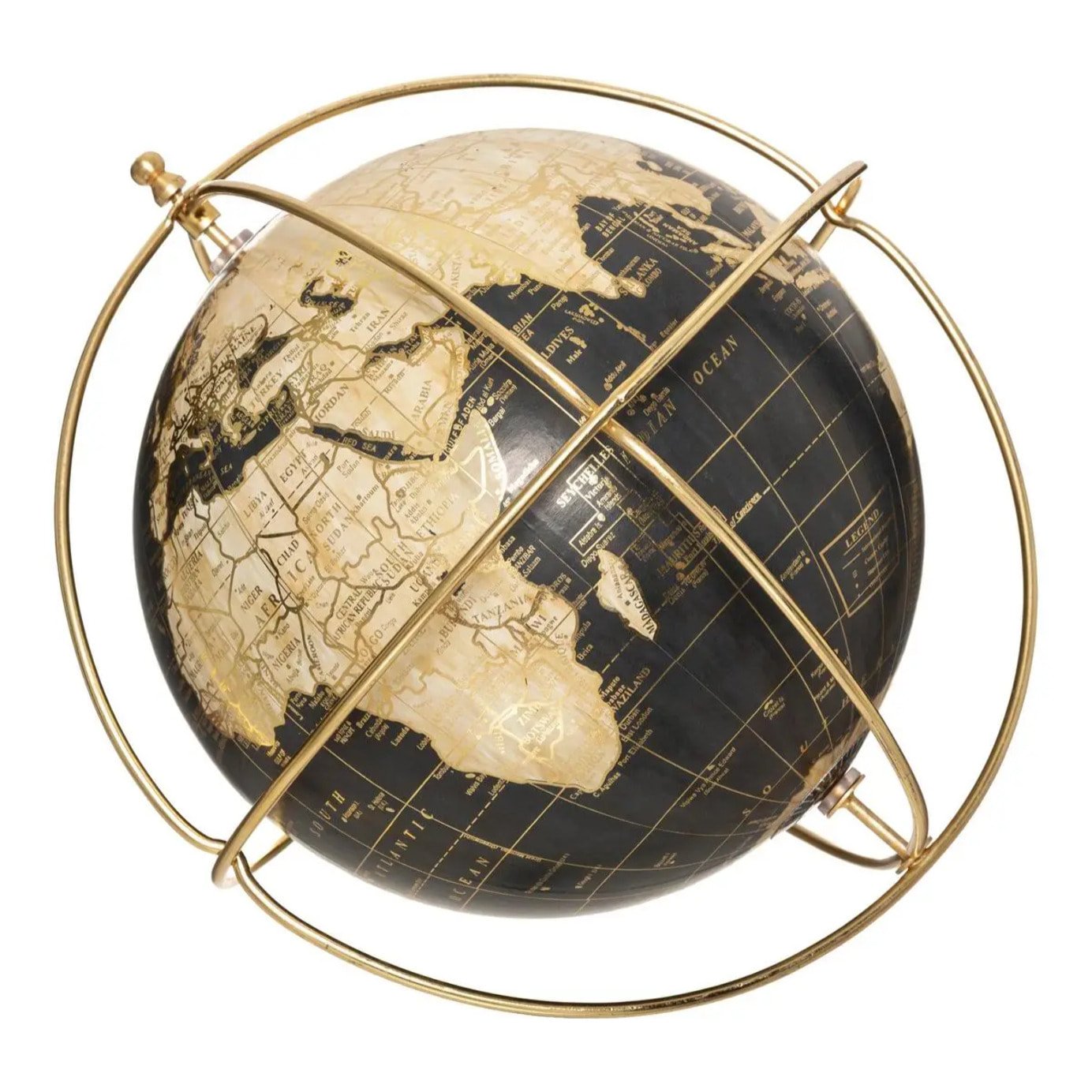 Globe terrestre Flower factory H.21cm métal
