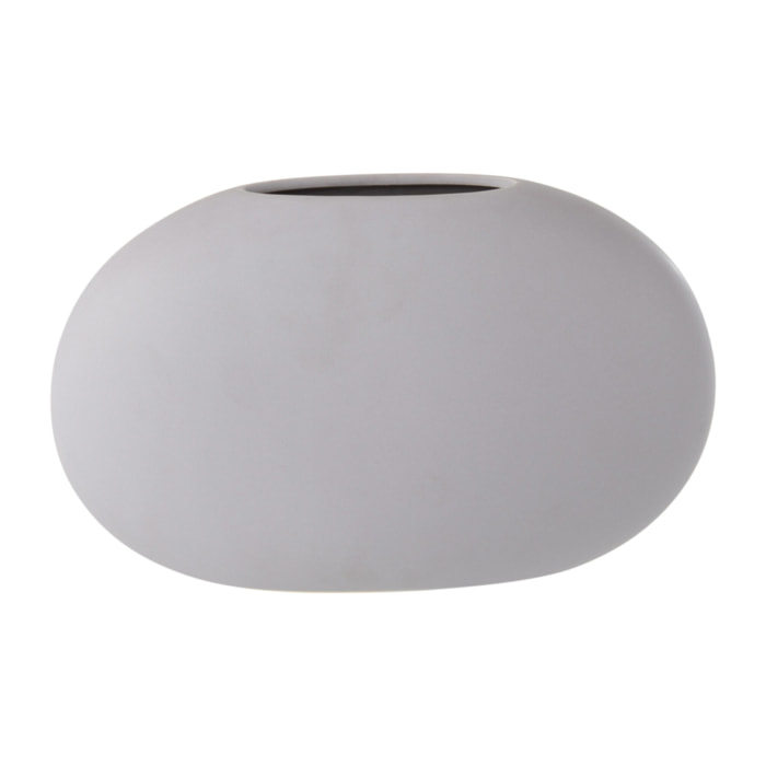 J-Line vase Ovale Plat - céramique - mauve clair - Ø 10 cm