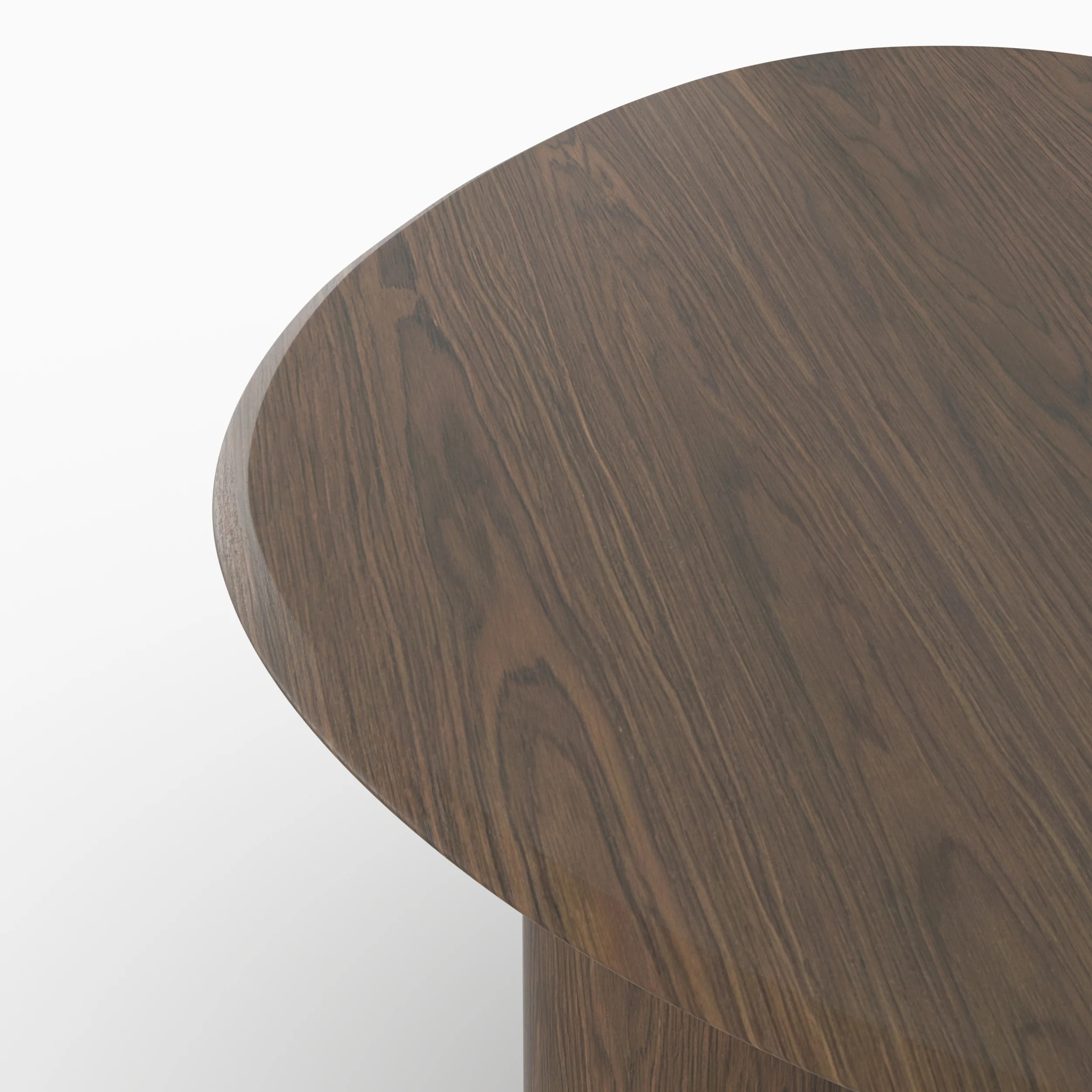 Table organique en placage noyer, 6 personnes - Aya
