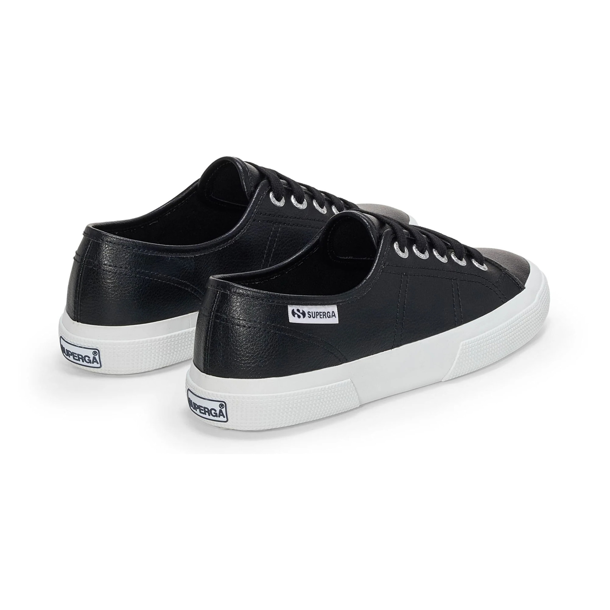 Le Superga Uomo Donna Nero 3750 Vegan Tumbled Material Leggera