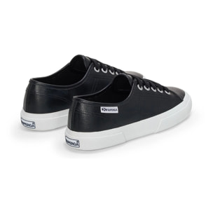 Le Superga Uomo Donna Nero 3750 Vegan Tumbled Material Leggera