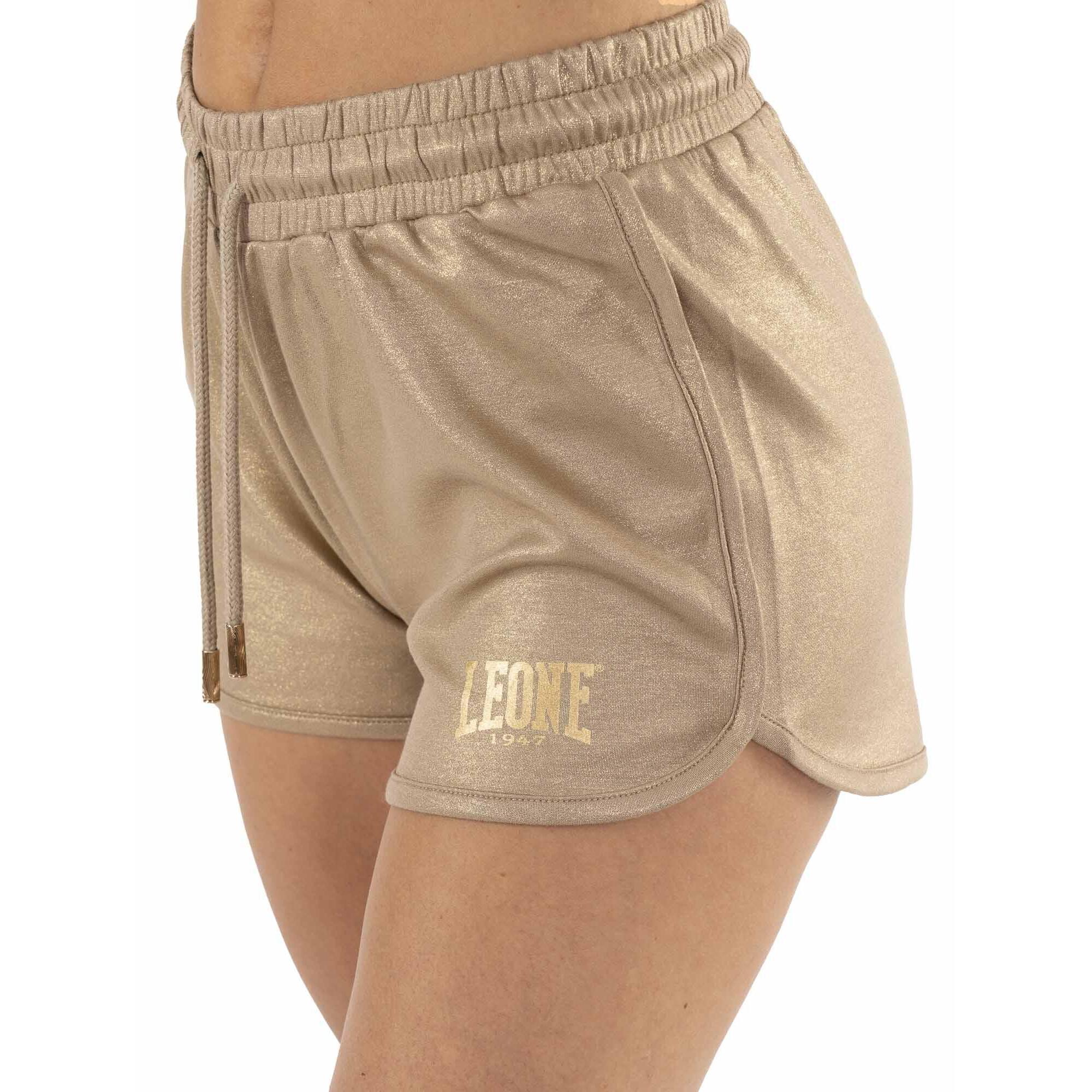 Pantaloncini in lurex da donna Leone Chic Gold