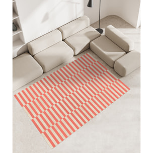 Alfombra de vinilo Dynamic Coral 200x300 cm -PVC antideslizante, vinilica para cocina o salón, lavable, estilo abstracto