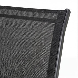 Set 4 sedie da giardino in acciaio zincato verniciato a polvere con seduta in texilene traspirante, resistenti agli agenti atmosferici, leggere e confortevoli, ideali per balcone terrazzo e outdoor, facili da pulire e durevoli