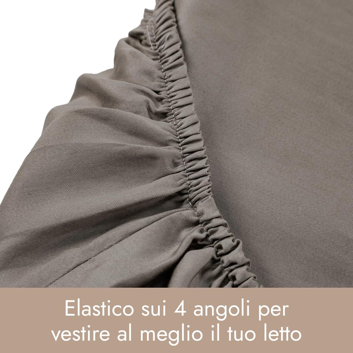 Intrecci Home Lenzuolo con Angoli, Lenzuolo Sotto in Raso di Puro Cotone Satin,Made in Italy, Morbidezza Suprema, Elegante e Confortevole, Tinta Unita
