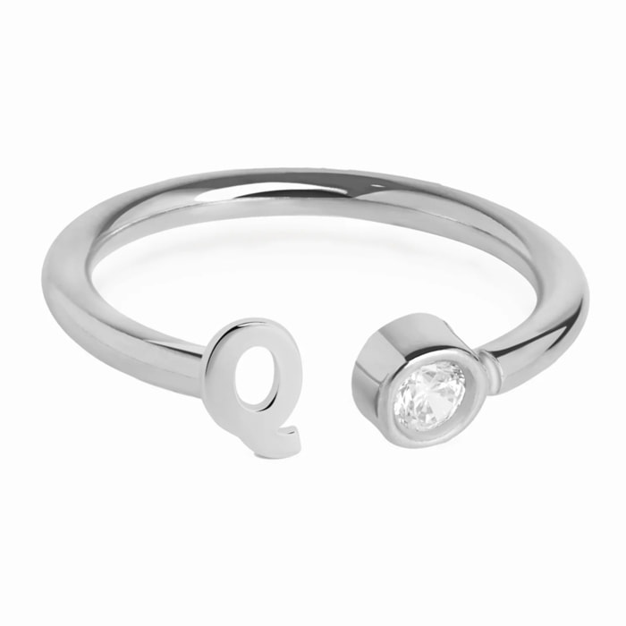 Anillo Personalizado Letter Spark Plata
