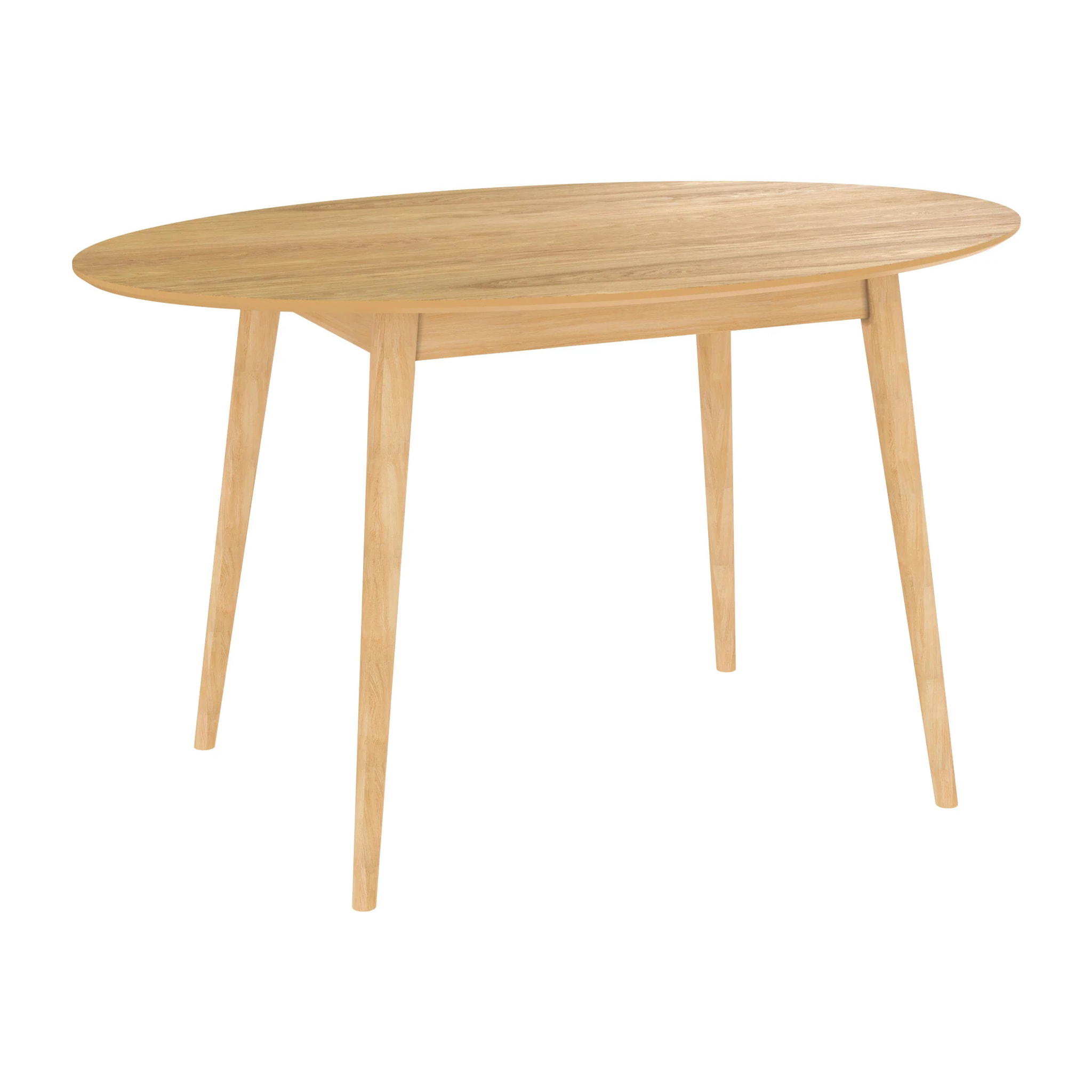Table ovale 4 personnes en bois clair 130 cm - Eddy