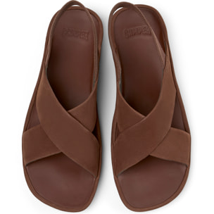 Sandalias - CAMPER Right Isla - Marron - Cuero nobuk