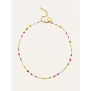 Collar Stella Color Acero Baño Oro