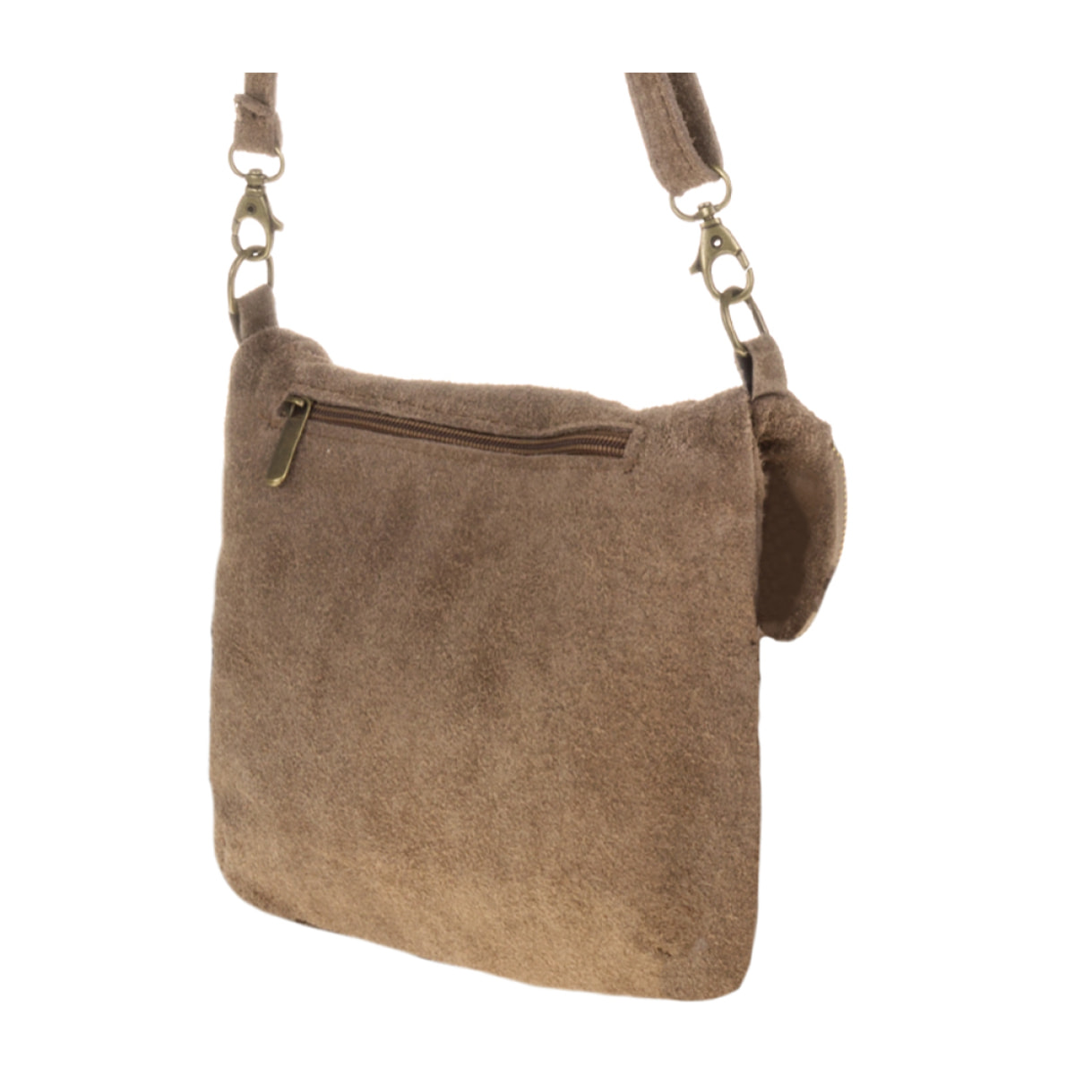 Cenerente Bolso bandolera Mujer.Piel auténtica Gamuza