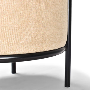 BONN LINEN - Pouf piccolo tondo in tessuto