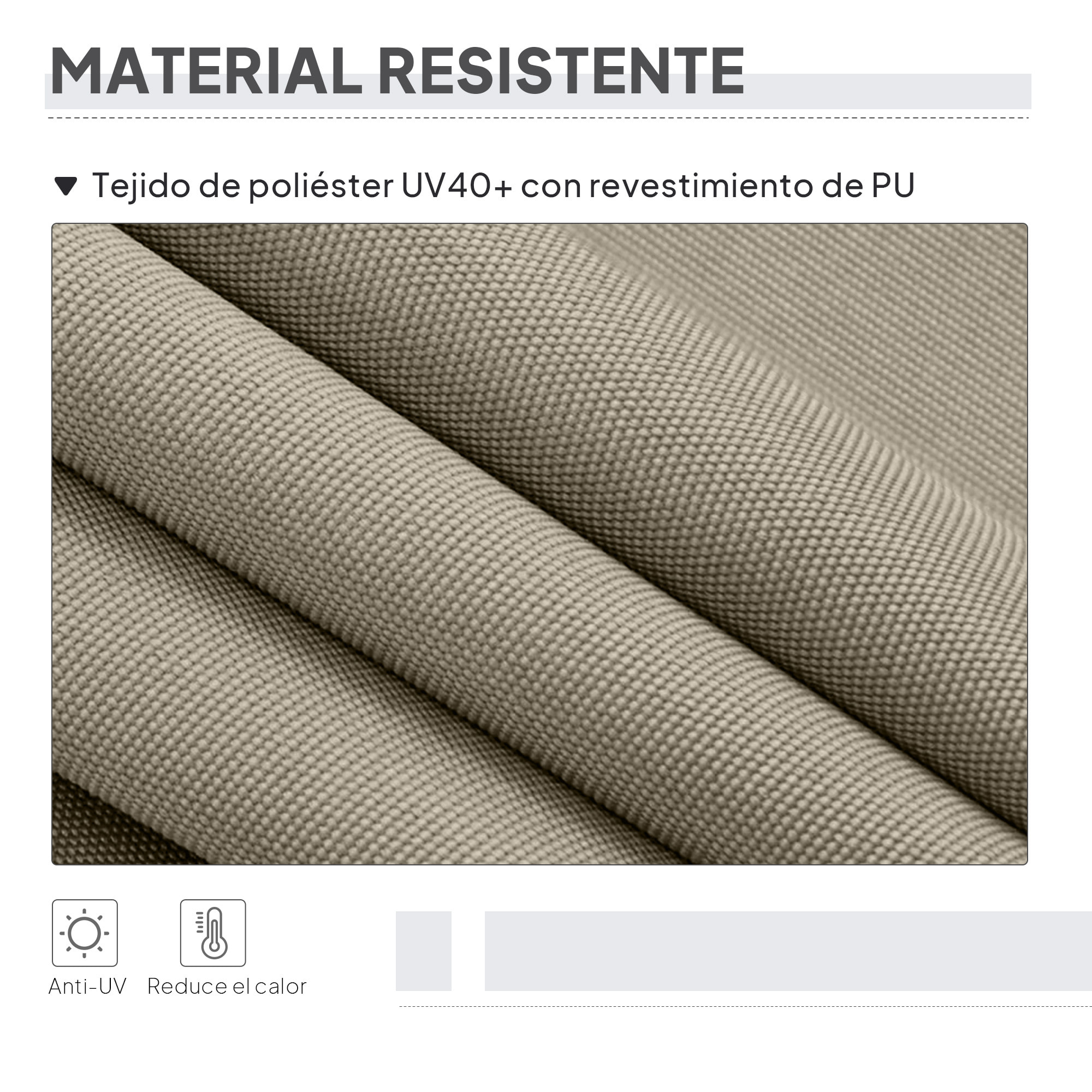 Toldo Vertical Exterior 200x305 cm, Pantalla de Privacidad Enrollable, Toldo Lateral Ajustable con Manivela, Protección UV 40+ e Impermeable, Sin Taladro, para Balcón, Jardín, Arena