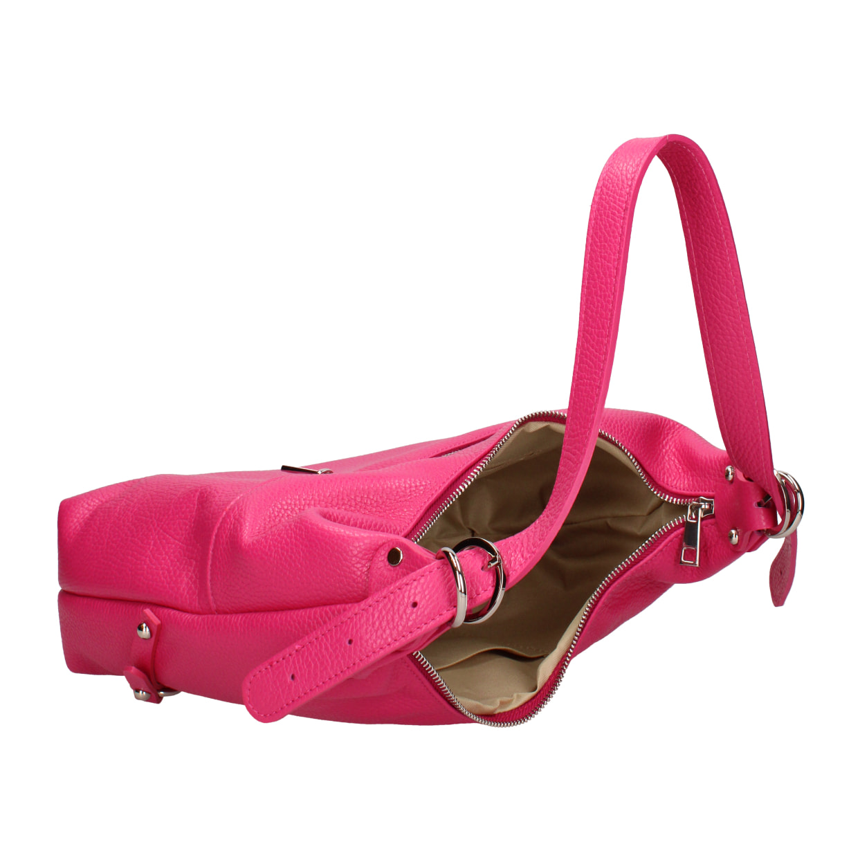 Borsa a spalla da donna In Vera pelle Made in Italy 30x30x9 cm