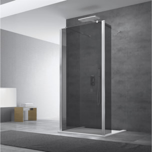 Paroi de douche à l'italienne 97x200cm Walk-in, verre fumé (SIKOWI100KS)