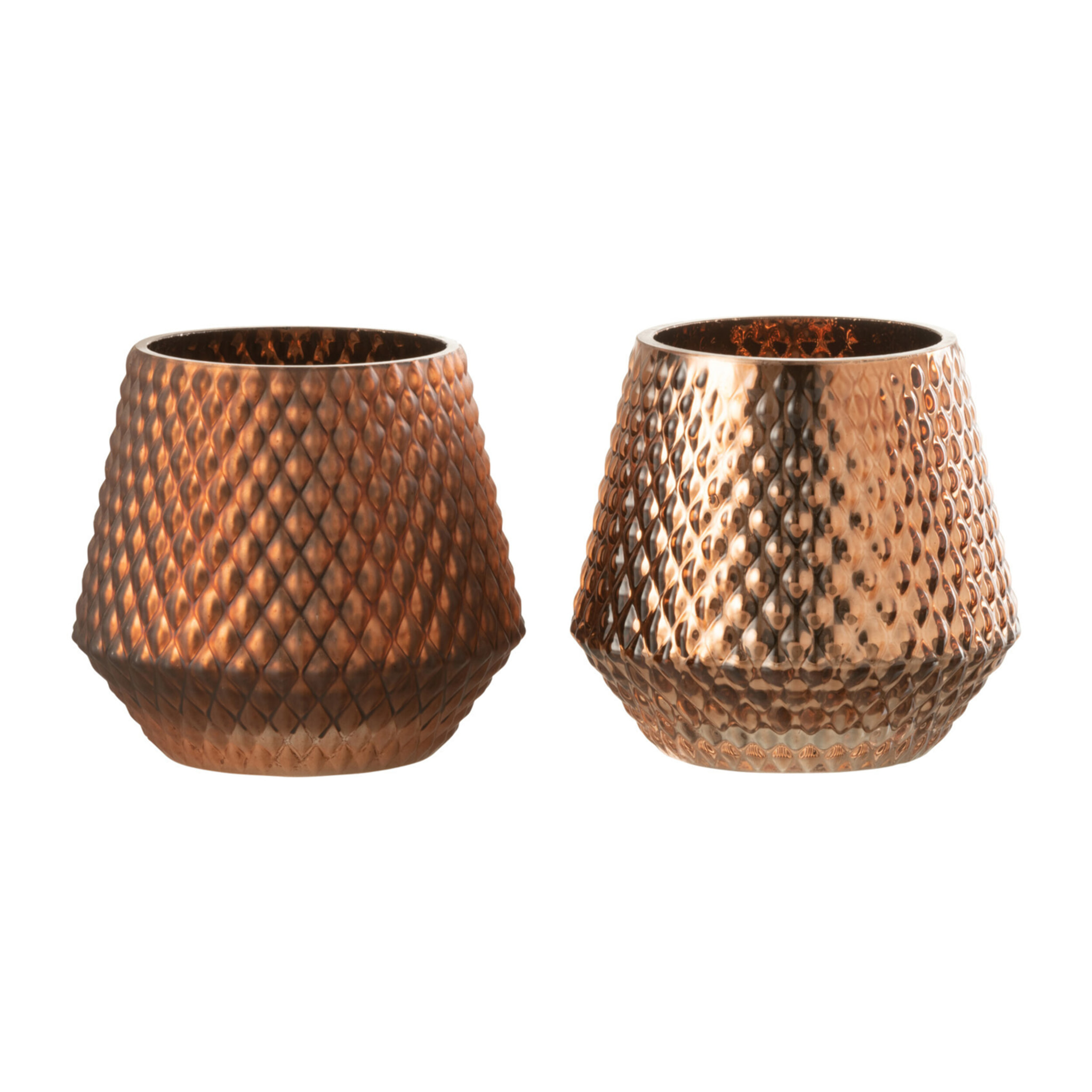 J-Line photophore Cari - verre - cuivre - small - 2 pcs