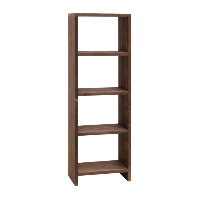 Étagère en bois massif ton noyer de 180x60cm Hauteur: 180 Longueur: 60 Largeur: 35