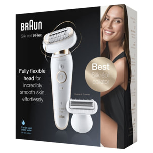 Braun Silk-épil 9002 Flex Wet & Dry Depiladora Eléctrica Cabezal flexible