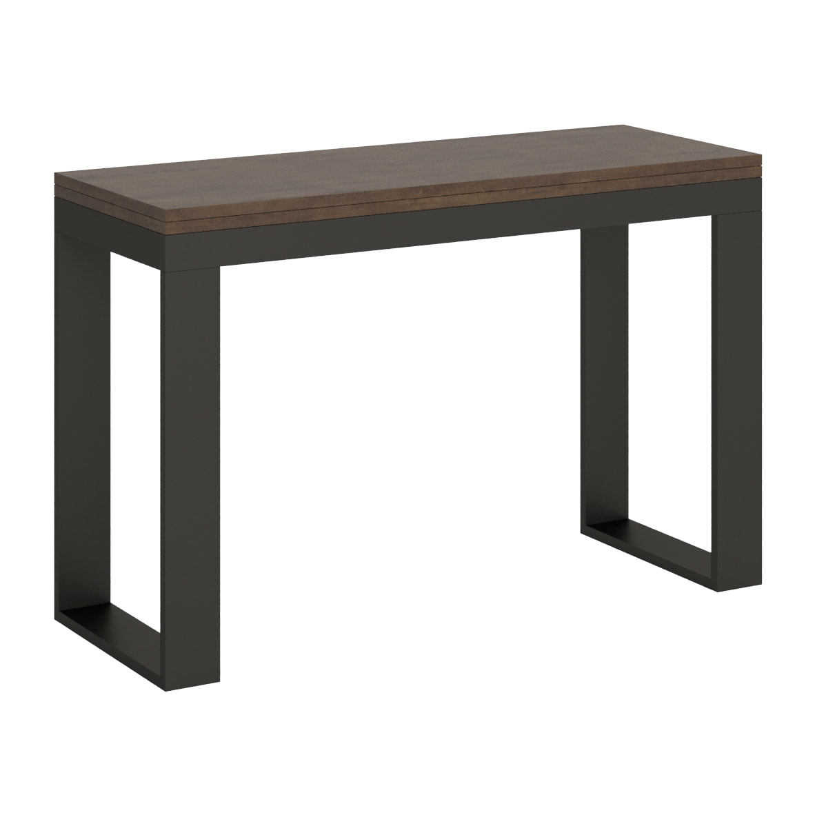 Tavolo apribile 120x45/90 cm Tecno Double Noce telaio Antracite
