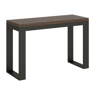 Tavolo apribile 120x45/90 cm Tecno Double Noce telaio Antracite