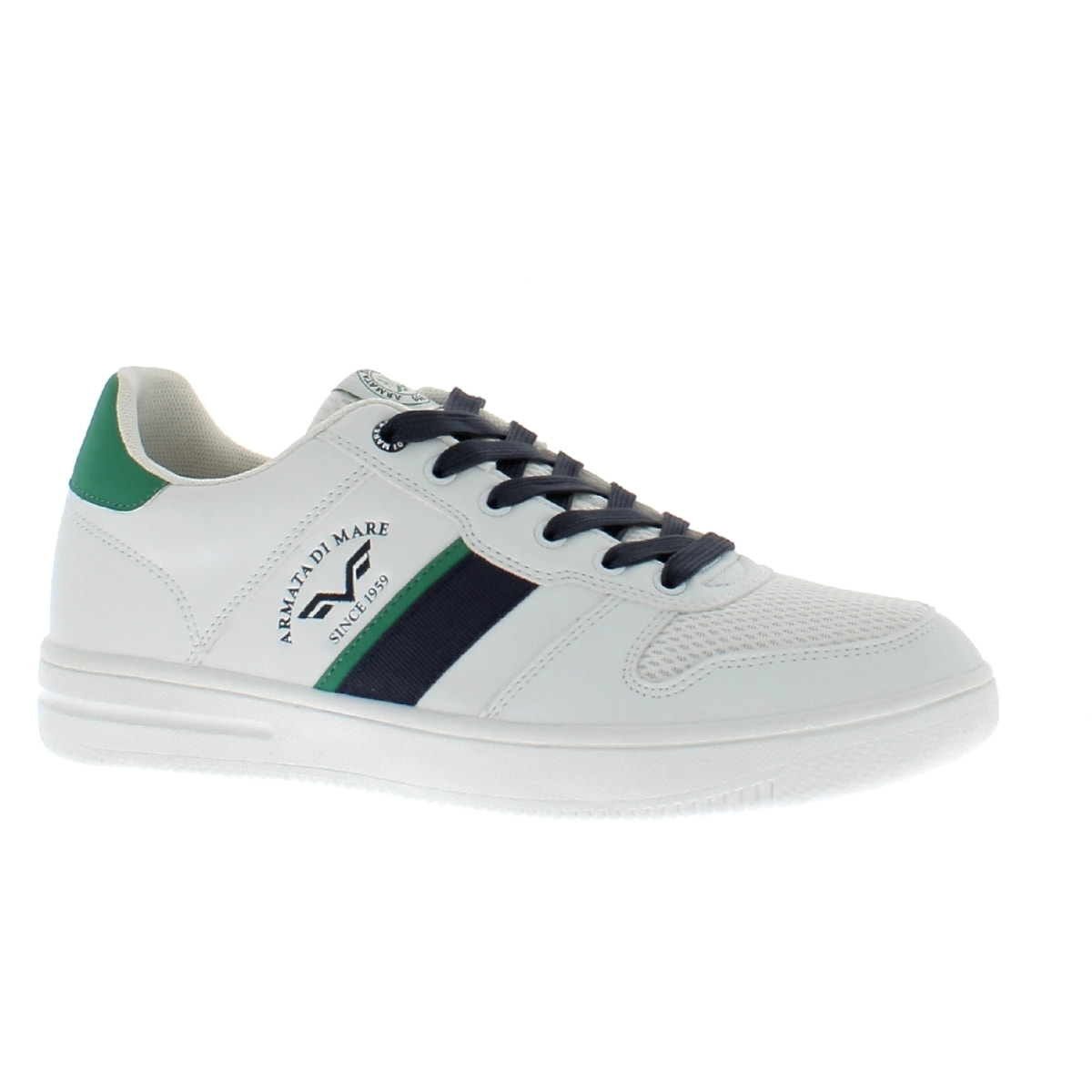 Armata di Mare Scarpe Uomo Sneakers Casual Stringate Basse con Soletta Rimovibile in Memory Foam AMU S24D552 Off White Green