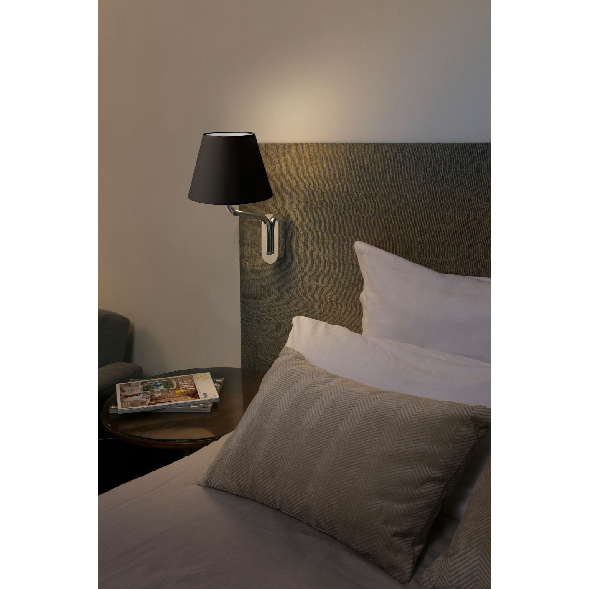 ETERNA Lampe applique chrome/noire