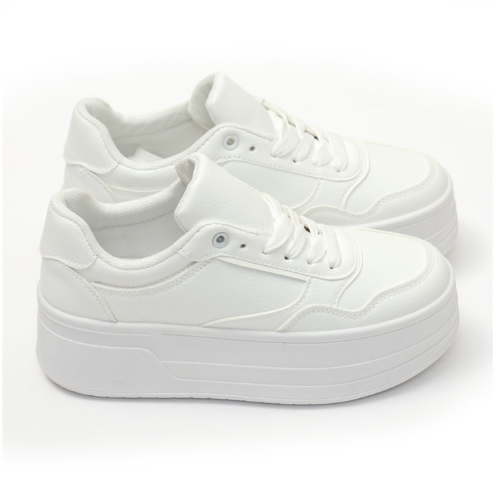 Sneakers in simil pelle platform