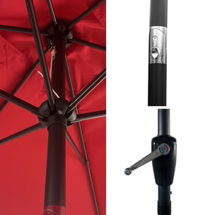 Parasol droit HAPUNA rectangulaire - Rouge