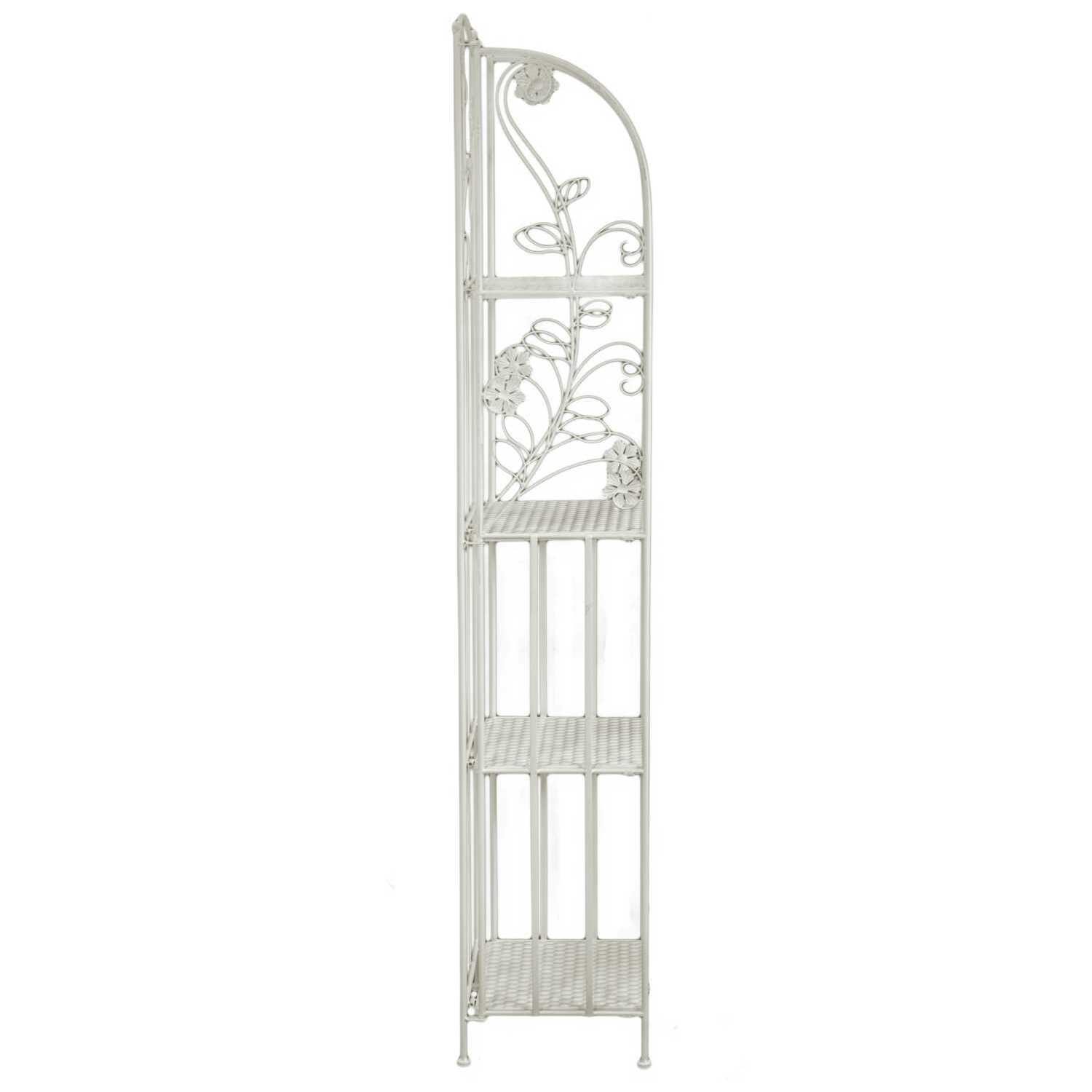 Scaffale Milena Vacchetti in metallo 4 piani stretto bianco cm35x29h158