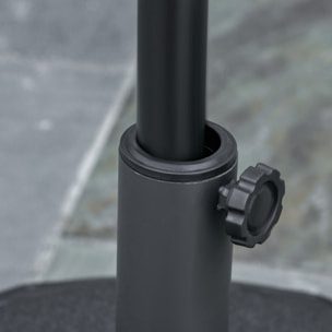 Base de Sombrilla Redondo Rellenable de Agua 30 kg para Jardín Terraza Ø55x38 cm