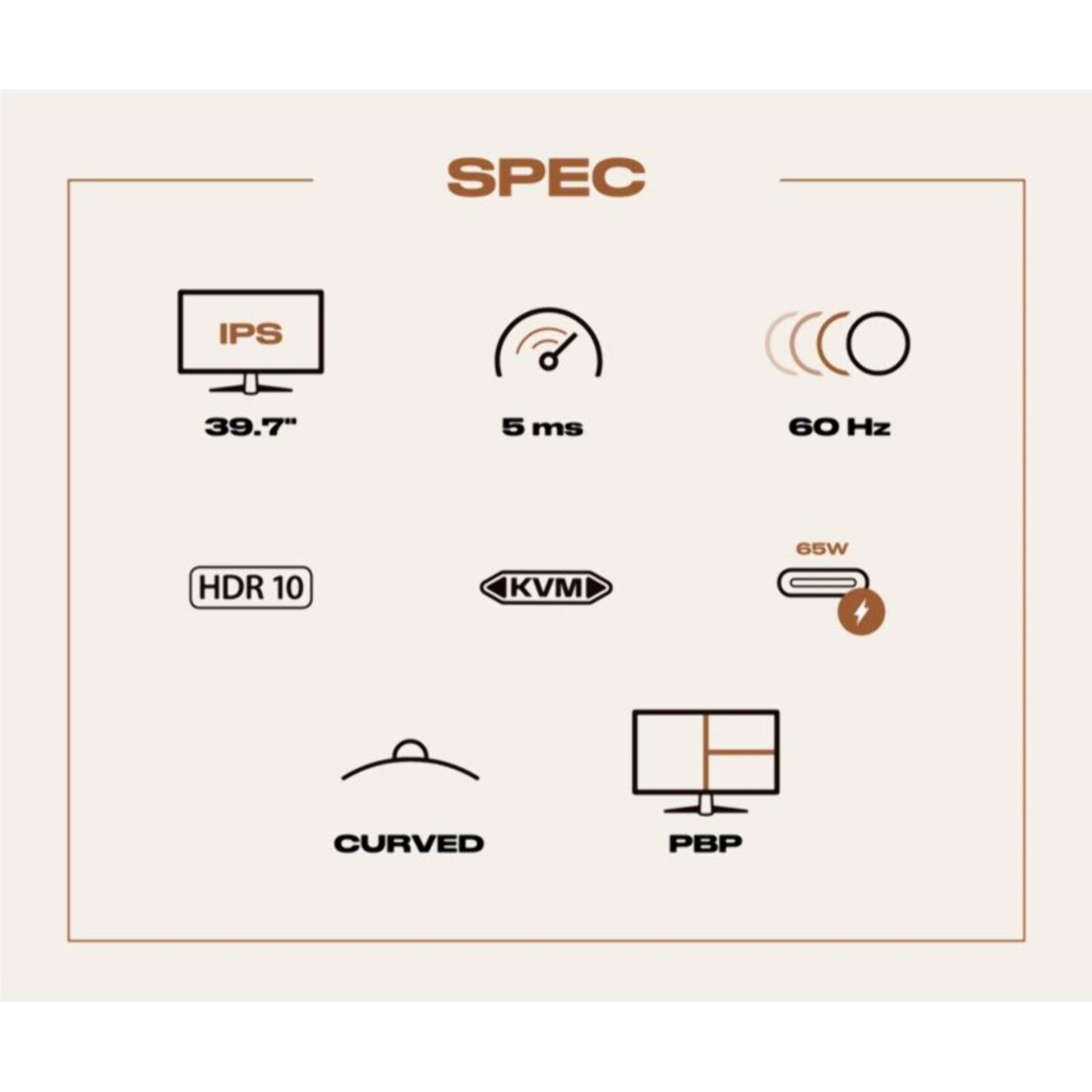 Ecran PC 5K JAPANNEXT JN-5X40 incurvé 40'' incurvé IPS 5K WUHD USB-C 65W KVM
