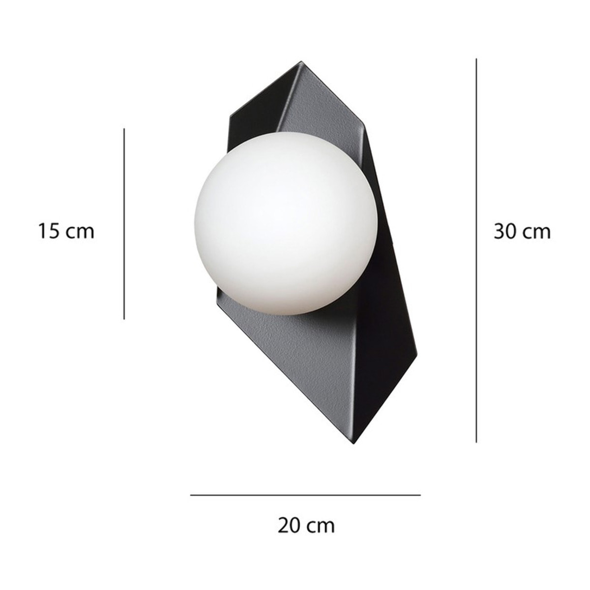 Lampada a parete Drifton in acciaio nero e vetro