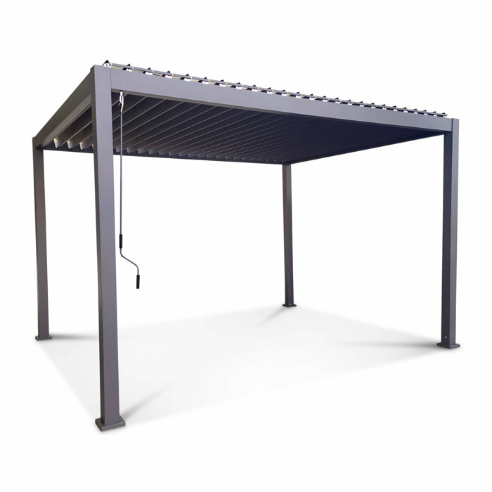 Pergola Bioclimatique gris anthracite – Triomphe – 3x4m. aluminium. à lames orientables