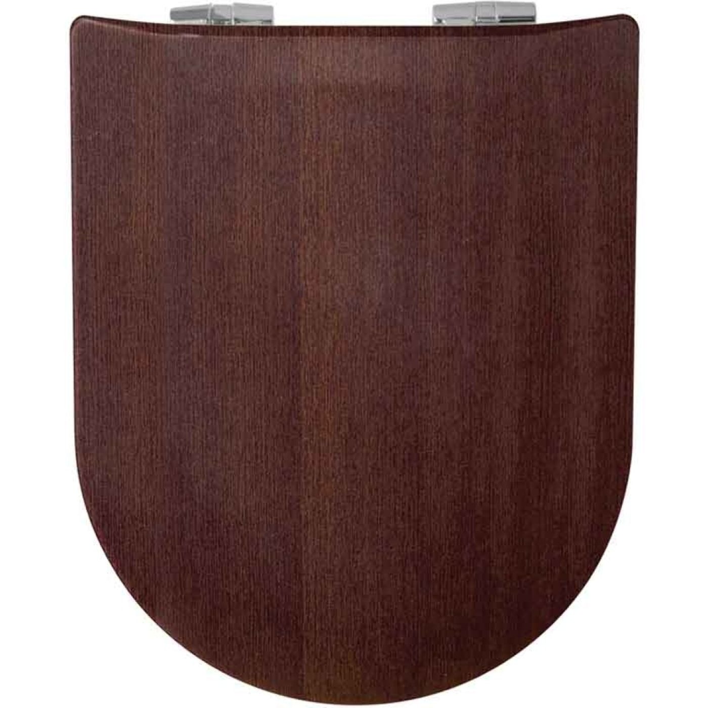 Abattant wood slim déclipsable en bois foncé - Marron Foncé