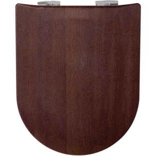 Abattant wood slim déclipsable en bois foncé - Marron Foncé