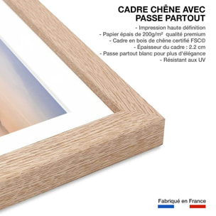 Affiche Automne serein et silence Affiche + cadre en bois - Chêne