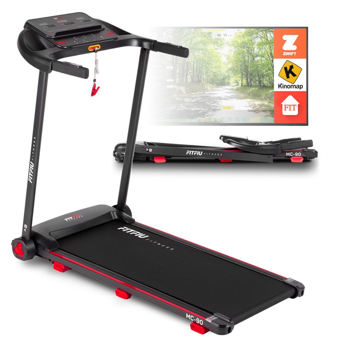 Cinta de correr plegable hasta 14km/h inclinación manual 1500W