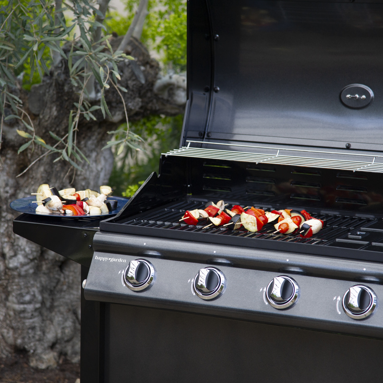Barbecue au gaz RENO - 4 brûleurs avec thermomètre 14kW