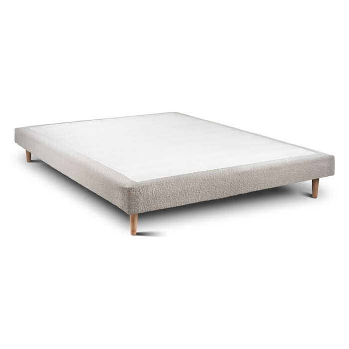 Sommier Tapissier Bouclette Ep14 - pieds bois