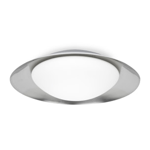 SIDE 450 Plafonnier blanc et nickel 20W