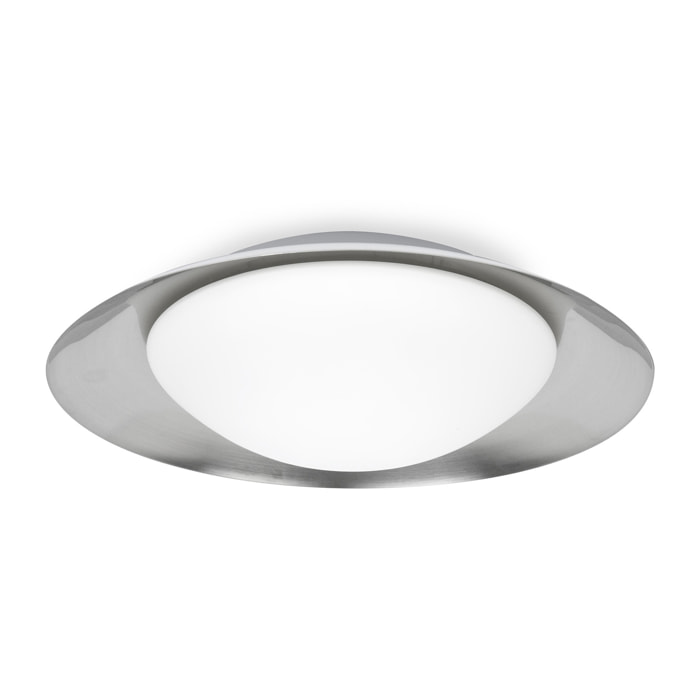 SIDE 450 Plafonnier blanc et nickel 20W