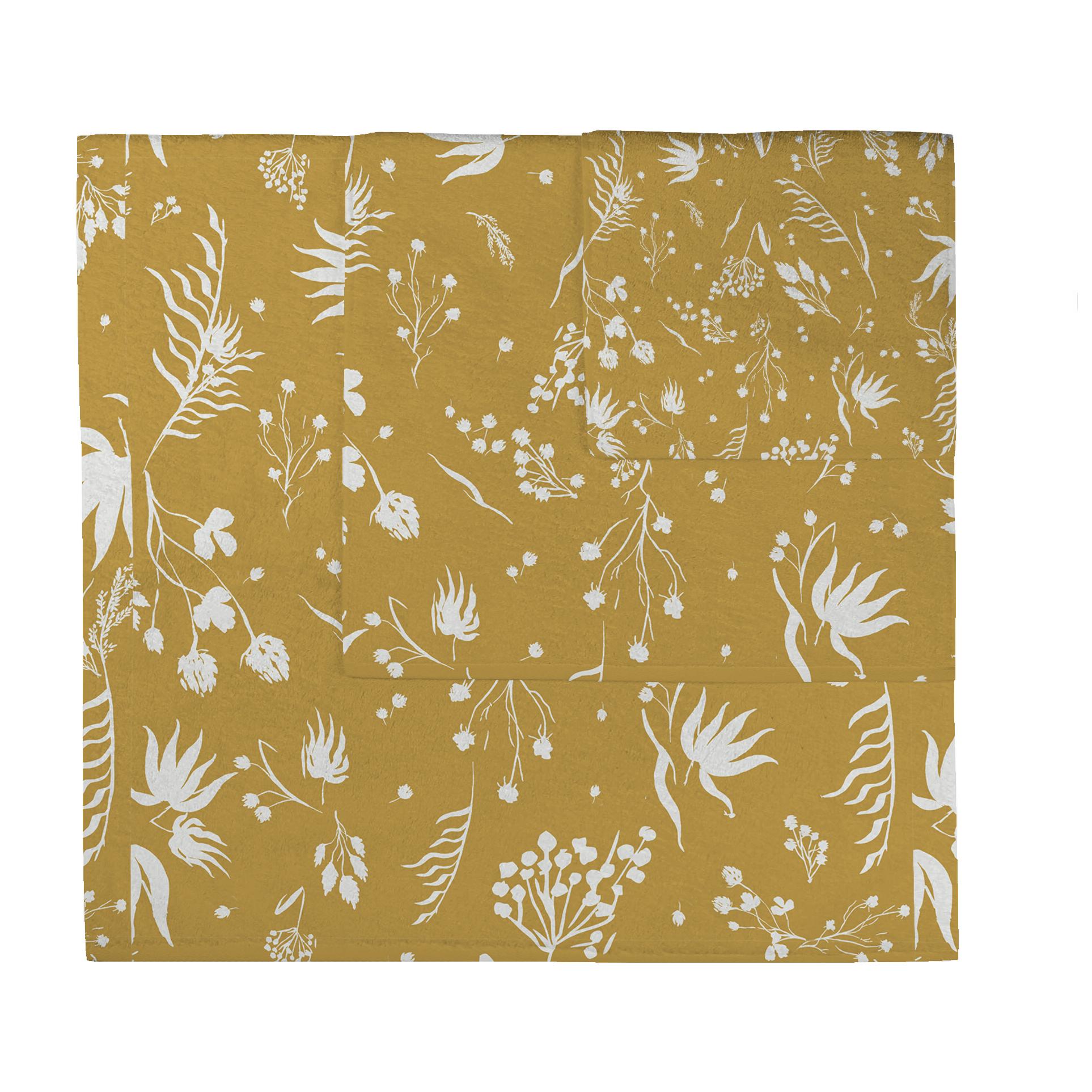 Set de 3 serviettes en coton Blancheto Ocre