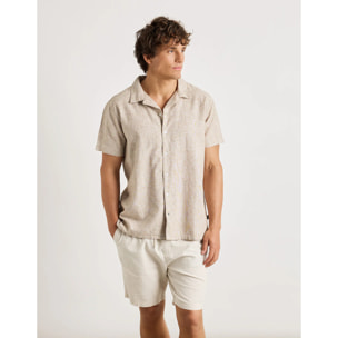 Camisa Lino Beige - Deon