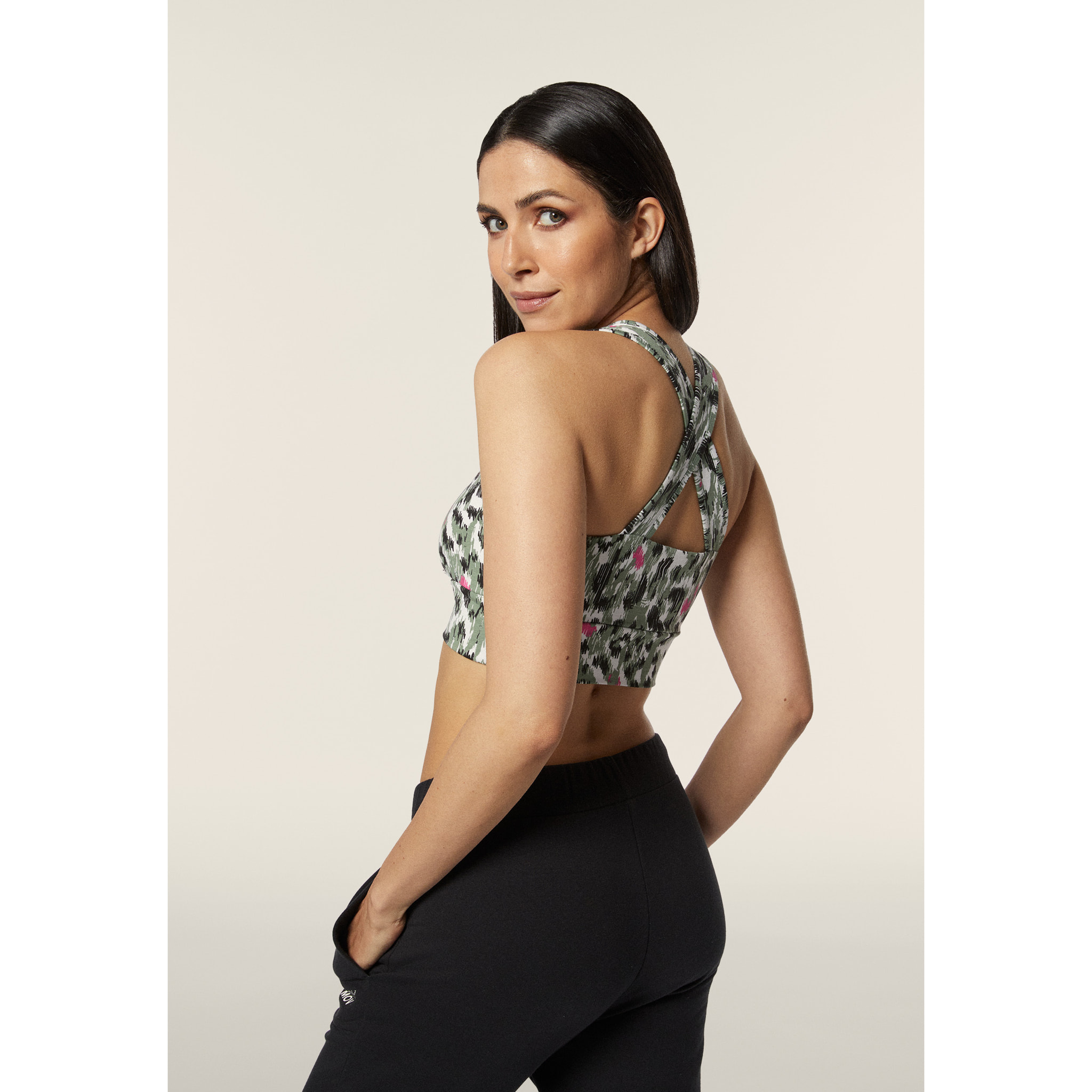 Reggiseno Sportivo fantasia maculata colorata