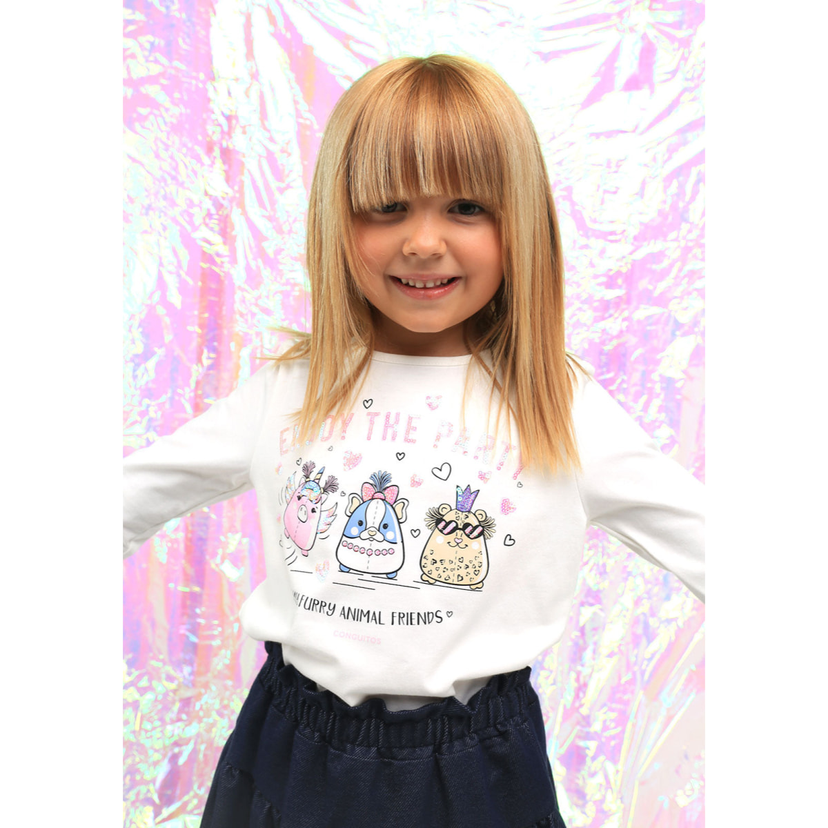 Conguitos - T-shirt casual a maniche corte stampata