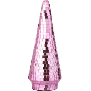 J-Line décoration Arbre Miroir - verre - rose - large