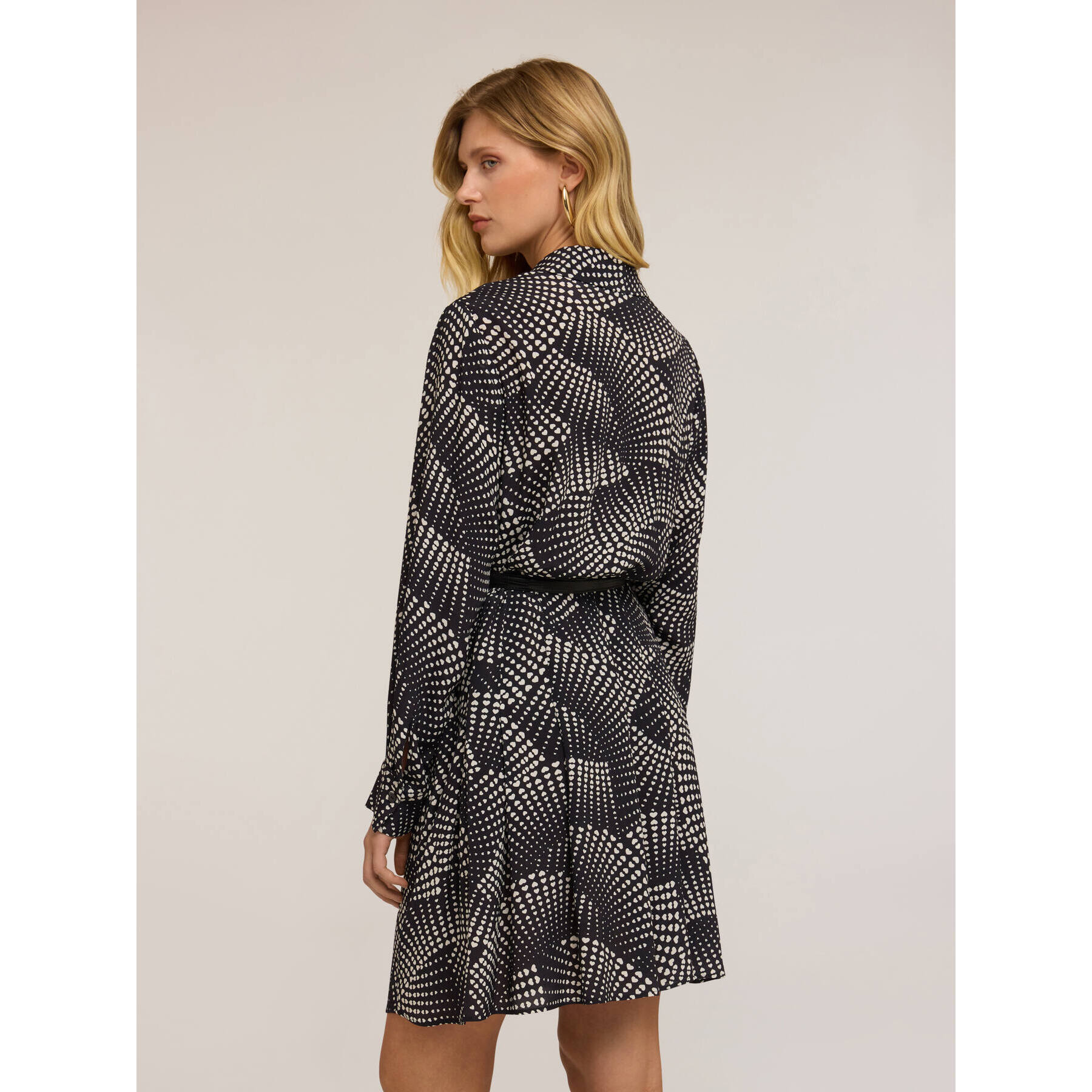 Motivi - Vestito chemisier fantasia a cuori - Nero